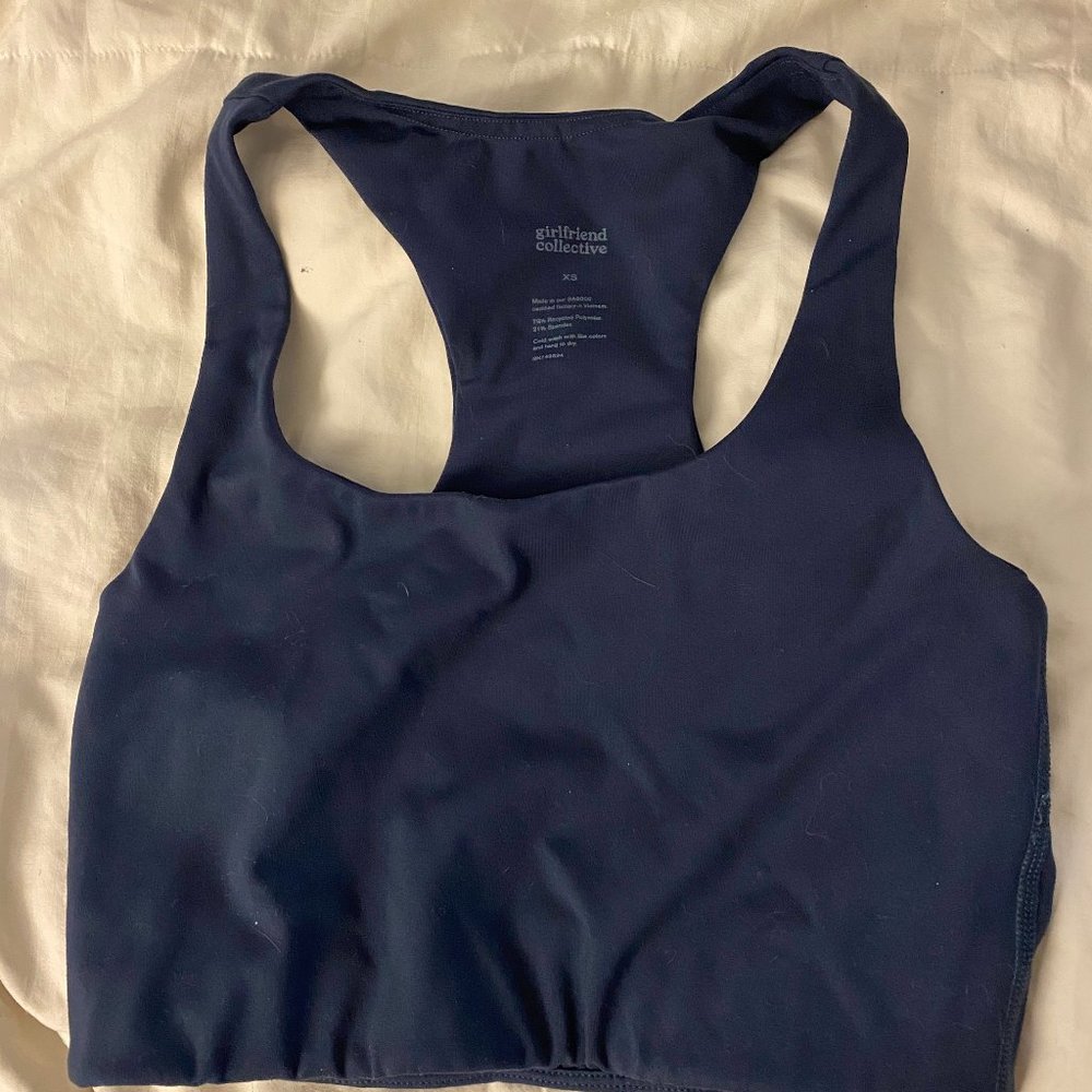Girlfriend Collective Bra in Midnight - XS